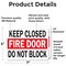 Signmission Keep Closed Fire Door Do Not Block OSHA ANSI Sign, Vinyl Decal, 7in W x 5in L, 2PK OS-2PACK-MISC-D-57-L-19500 - alternate 4